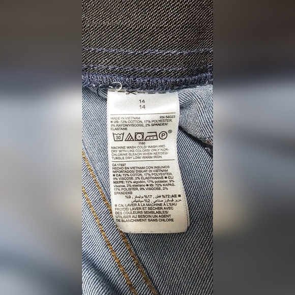 Old Navy Jeans Women Size 14 Distressed Blue Midrise PullOn Jeggings Rockstar - Picture 12 of 13